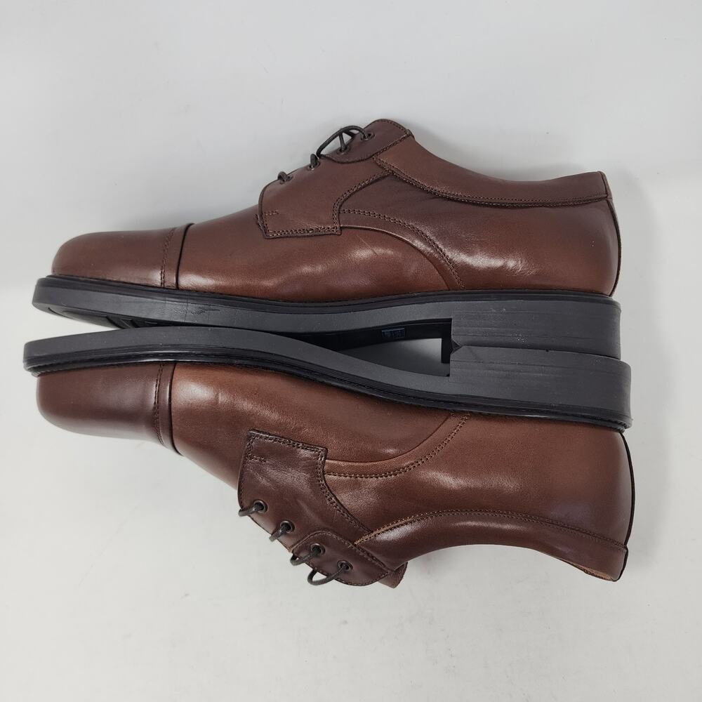 Bostonian Shoes Mens 11.5 M Oxford Brown Leather Cap Toe Lace Up NWOT - Picture 10 of 13